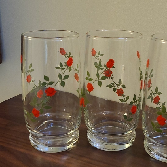 Vintage tall juice glass set - Picture 2 of 8